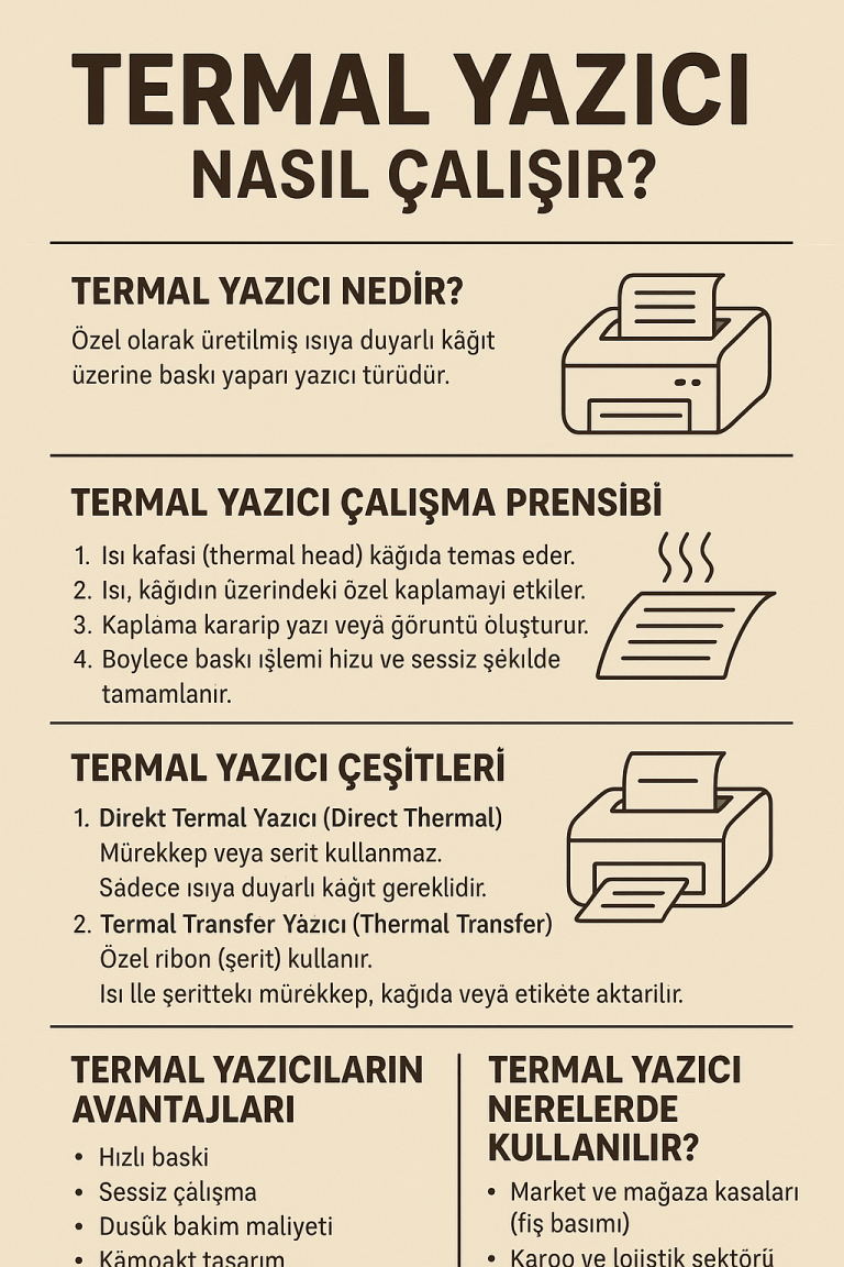 Termal Yazıcı Nasıl Çalışır?