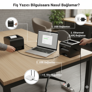 fiş yazıcı bilgisayara nasıl bağlanır