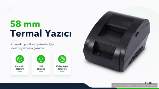Kadıköy 58mm Usb Termal Makbuz Ve Adisyon Yazıcı - İstanbul